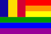 The Andorra Rainbow Flag