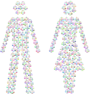 Prismatic Gender Equality Male And Female Figures 2 No Background