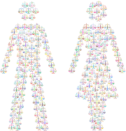 Prismatic Gender Equality Male And Female Figures 3 No Background