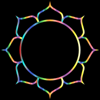 Prismatic Lotus Flower Line Art 5 With Background