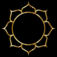 Gold Lotus Flower Line Art