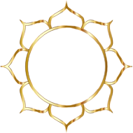 Gold Lotus Flower Line Art No Background
