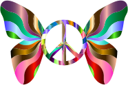 Groovy Peace Sign Butterfly 8