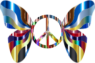 Groovy Peace Sign Butterfly 9