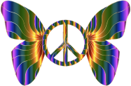 Groovy Peace Sign Butterfly 11