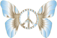 Groovy Peace Sign Butterfly 12