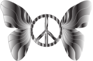 Groovy Peace Sign Butterfly 15