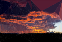 Low Poly Burnt Caramel Sunset
