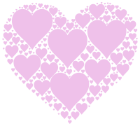 Hearts In Heart - Pink