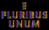 E Pluribus Unum Chromatic Typography