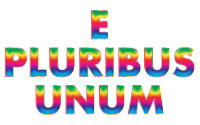 E Pluribus Unum Rainbow Typography No Background