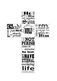 John 3:16 typography in cross