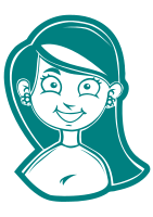 Smiling Girl White for T-Shirt