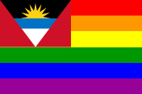 The Antigua and Barbuda Rainbow Flag