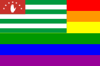The Abkhazia Rainbow Flag
