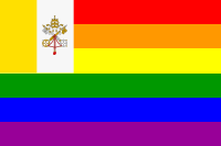 The Vatican City Rainbow Flag