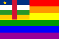 The Central African Republic Rainbow Flag