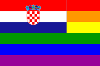 The Croatia Rainbow Flag