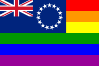 The Cook Islands Rainbow Flag