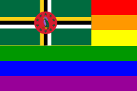 The Dominica Rainbow Flag