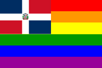 The Dominican Republic Rainbow Flag