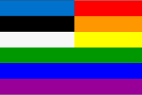 The Estonia Rainbow Flag