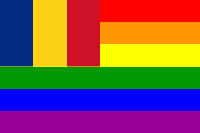 The Romania Rainbow Flag