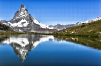 Surreal Swiss Mountain Lake