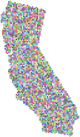 Prismatic High Detail Hexagonal California Mosaic