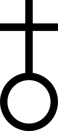 Map symbol for a church