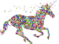 Prismatic Interlocking Waves Magical Unicorn