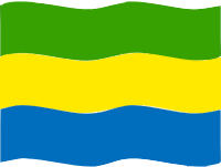 Flag of Gabon wave