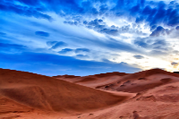 Surreal Desert Sand Dunes Landscape