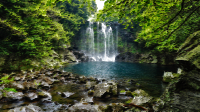 Surreal Cloistered Waterfall