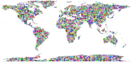 Prismatic Triangularized World Map