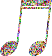 Vivid Chromatic Tiled Musical Note 2
