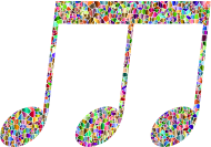 Vivid Chromatic Tiled Musical Note 7