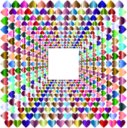 Prismatic Hearts Frame Vortex Variation 2