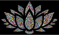 Prismatic Lotus Flower Silhouette 6 Circles 3