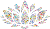 Prismatic Lotus Flower Silhouette 6 Circles 3 No Background