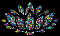 Prismatic Lotus Flower Silhouette 6 Circles 4