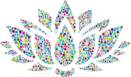 Prismatic Lotus Flower Silhouette 6 Circles 4 No Background