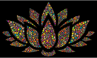 Prismatic Lotus Flower Silhouette 6 Circles 5