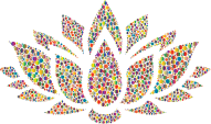 Prismatic Lotus Flower Silhouette 6 Circles 5 No Background