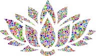 Prismatic Lotus Flower Silhouette 6 Circles 6 No Background