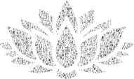 Prismatic Lotus Flower Silhouette 6 Circles 9 No Background