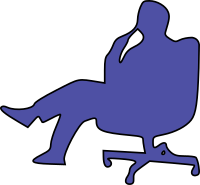 man in chair thinking