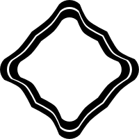 Diagonal Square Squiggled Frame