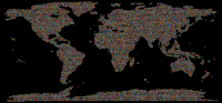 Prismatic World Map Triangularized Mosaic 2