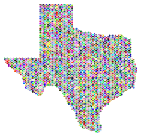 Prismatic Texas Hexagonal Mosaic
